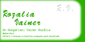 rozalia vainer business card
