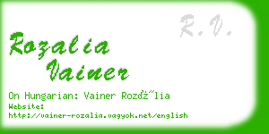 rozalia vainer business card